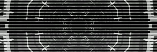 Neontunnel Oktagon Rutnät VJ Loop 3:1 Trippel Bred 60fps Skärmsläckare