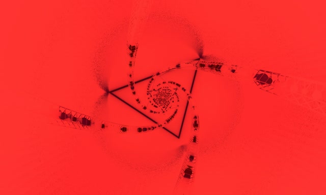 Neon Tunnel Röd Spiral Triangel VJLoops 5:3 Bred 60fps Skärmsläckare