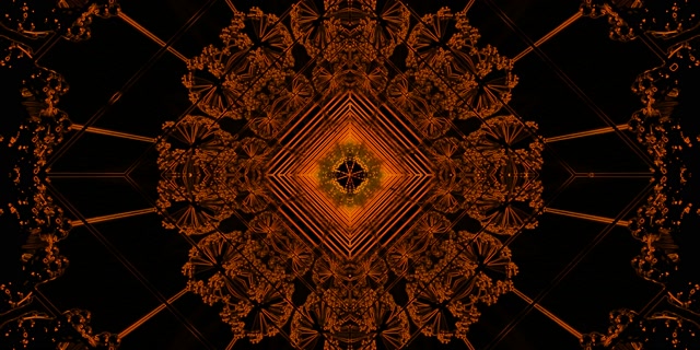 Fraktal Kaleidoskop Neontunnel 2:1 Univisium 60fps Skärmsläckare Vj Loop