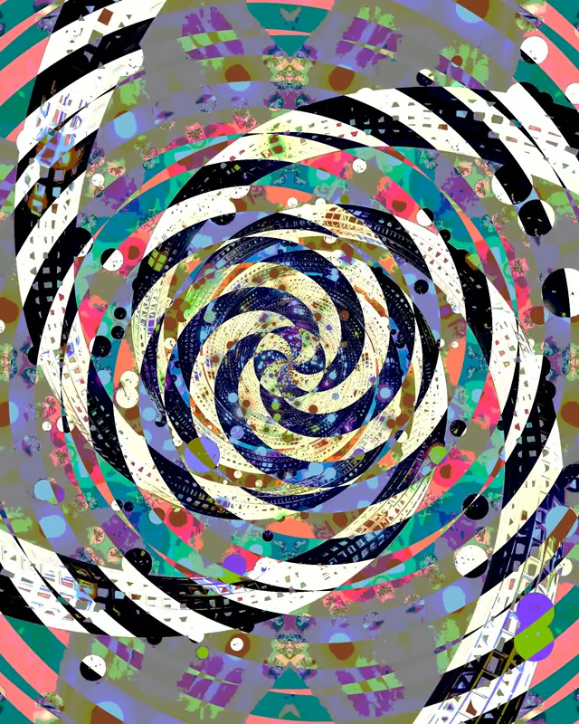 Neon Tunnel Spiral Virvel Rosa Grön 4:5 Instagram 60fps Skärmsläckare VJLoops