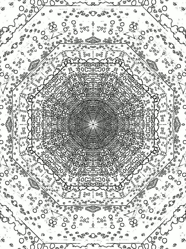Neontunnel Mandala Virvel 3:4 iPad Portrait 60fps Skärmsläckare VJ Loop