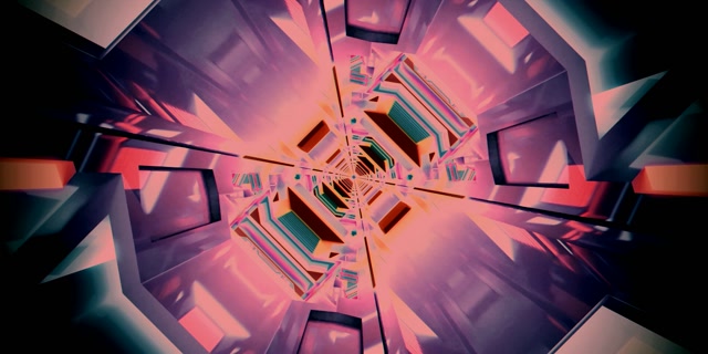 Neontunnel Oktagon Virvel VJ Loop 2:1 Univisium 60fps Skärmsläckare