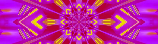 Neon Tunnel Kaleidoskop Stjärnexplosion 32:9 Super Ultrawide 60fps Skärmsläckare VJLoops