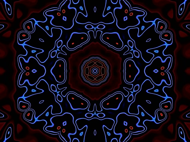 Neontunnel Kaleidoskop Blomning 60fps 4:3 Klassisk Skärmsläckare VjLoops