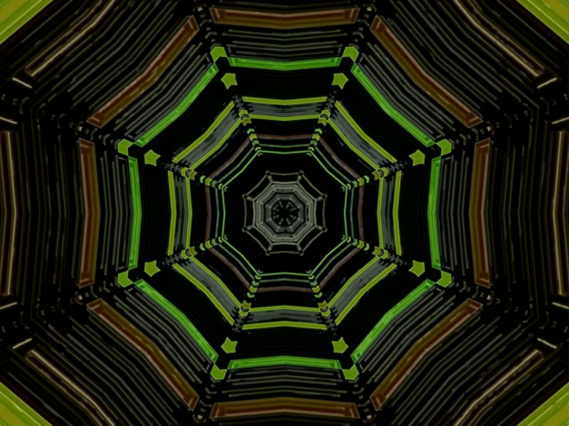 Neon Tunnel Octagonal Vortex Loop 4:3 Classic 60fps Screensaver VJ