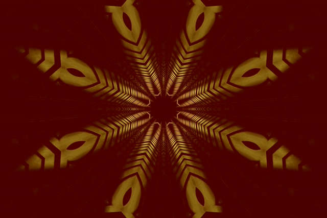 Neon Tunnel Gyllene Stjärna Kaleidoskop VJ Loop 3:2 Surface 60fps Skärmsläckare