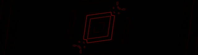 Röd Neon Tunnel Roterande Square Vortex VJ Loop 32:9 Super Ultrawide 60fps Screensaver