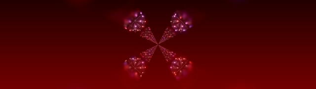 Fraktal Kaleidoskop Neontunnel Röd Blomning 32:9 Super Ultrawide 60fps Skärmsläckare Vj Loop