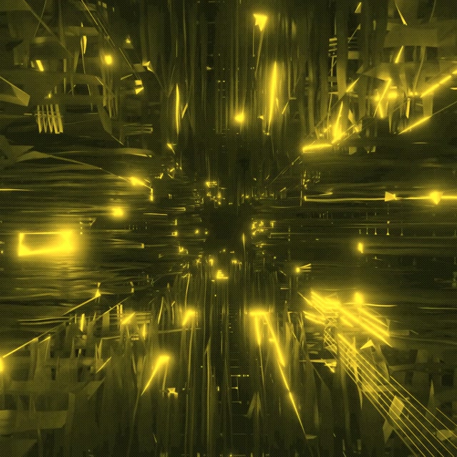 VJ Loop Neontunnel Gyllene Skärvor Explosion 1:1 Fyrkant 60fps Skärmsläckare