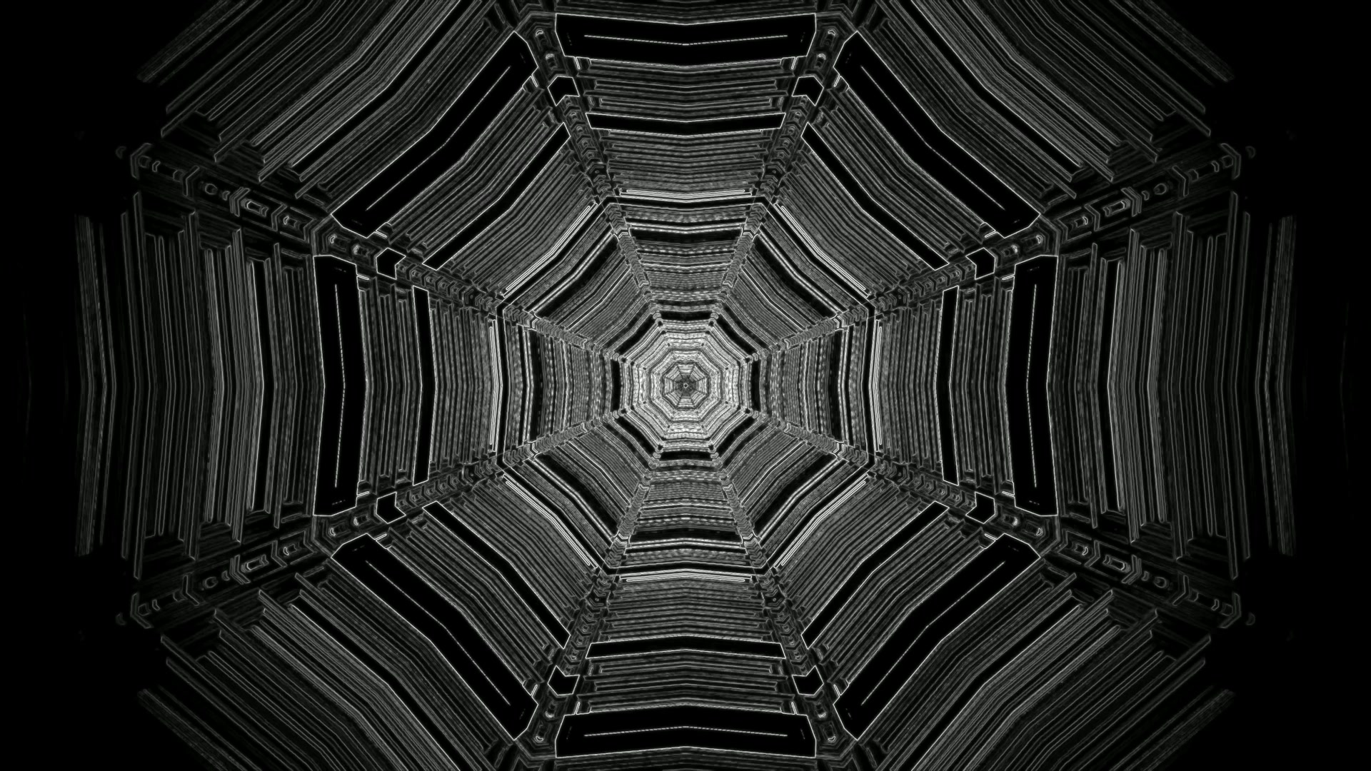 4K UHD 60fps skrinseva tunnel ya neon octagonal mchoro wa kijiometri VJLoops windows 11