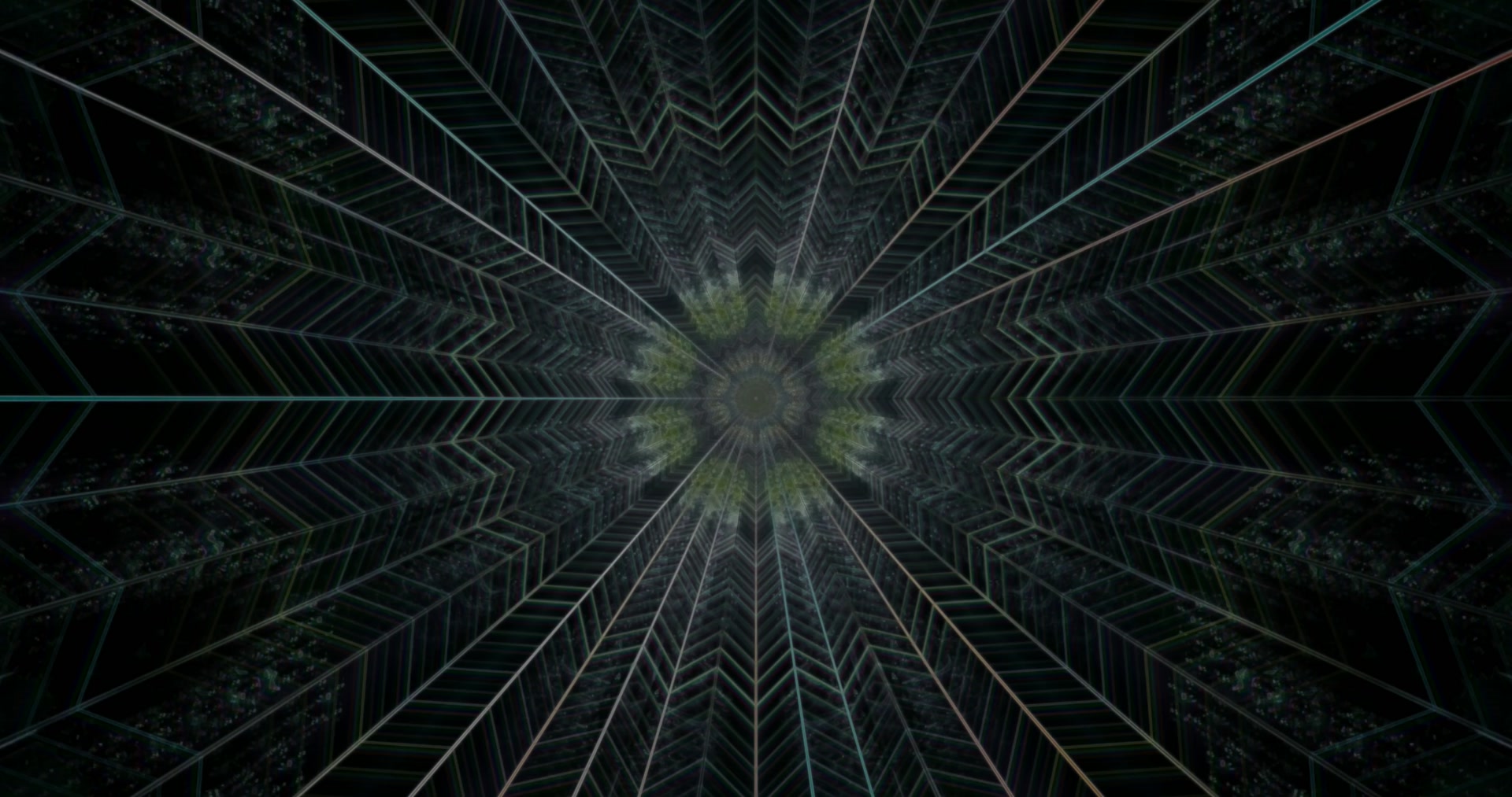 Green Neon Tunnel VJ Animation 4K UHD 60FPS Screensaver Laptop