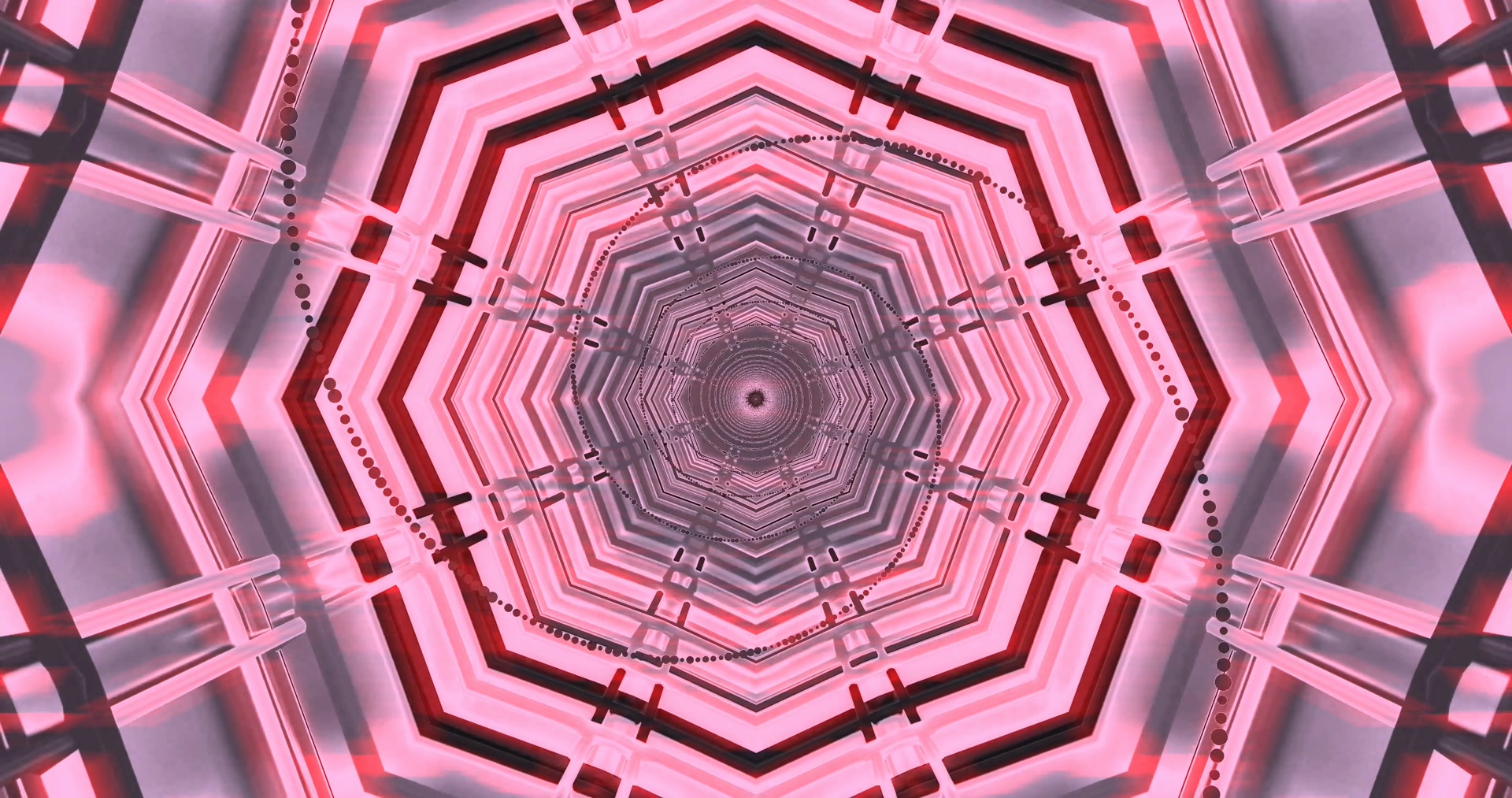 Hexagon Nyekundu Tuneli Screensaver 4K UHD 60fps Live Wallpaper