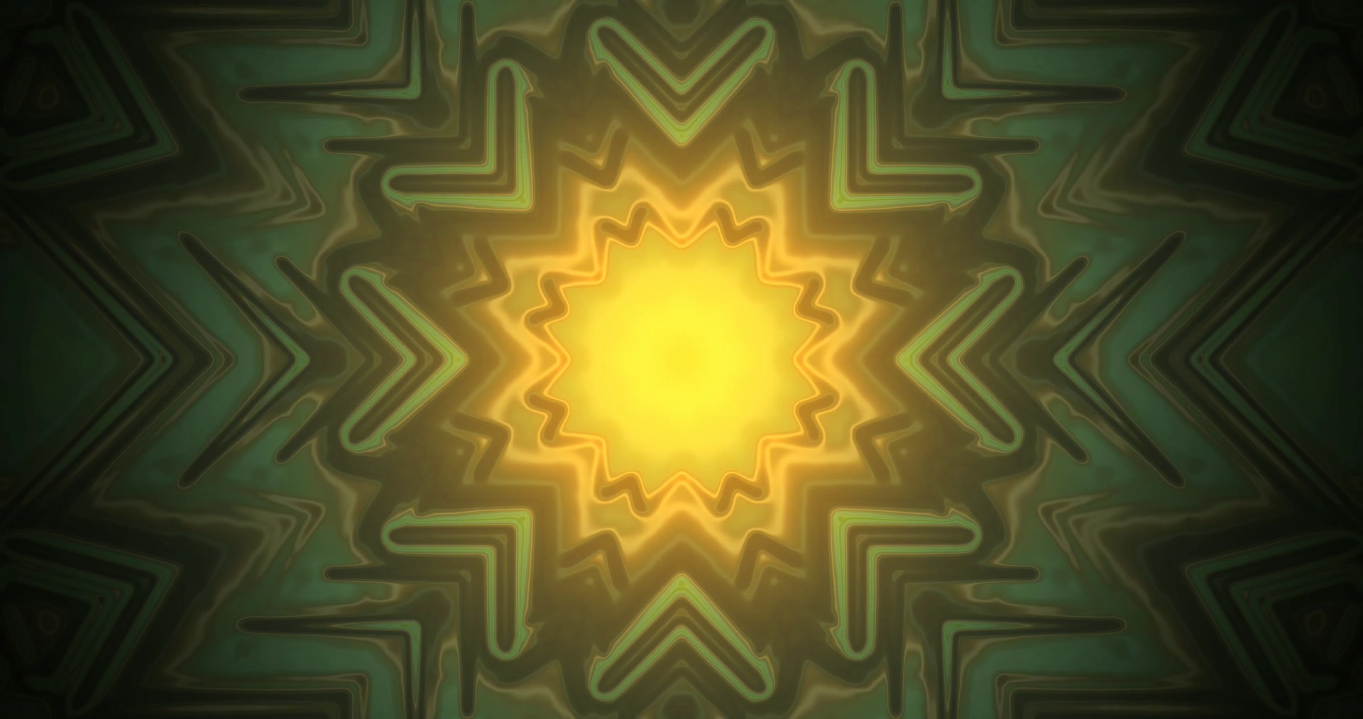 Tunnel ya Neon Kijani Dhahabu Star 4K UHD 60fps Screensaver VJ Loop