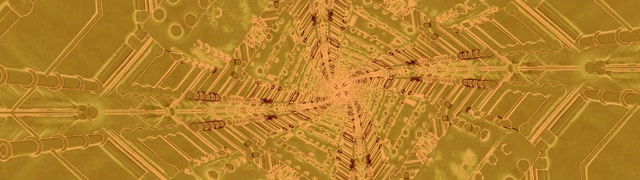 Golden Circuit Neon Tunnel VJ Loop 32:9 Super Ultrawide 60fps Screensaver