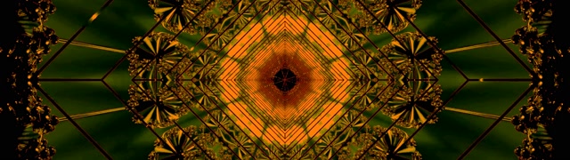 Tuneli ya Neon Kijani Machungwa Mandala Hifadhi Skrini 32:9 Super Ultrawide 60fps VJ Loop