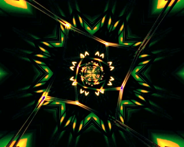 Neon Tunnel Star Kaleidoscope 5:4 industrial 60fps Screensaver Vj loop