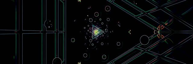 Neon Tunnel Hifadhi Skrini 3:1 Triple Wide 60fps VJ Loop PC Laptop Kijani Duara