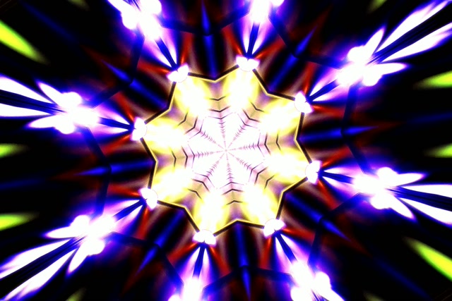 Neon Tunnel Kaleidoscope Burst | VJ Loop 60fps 3:2 Screensaver