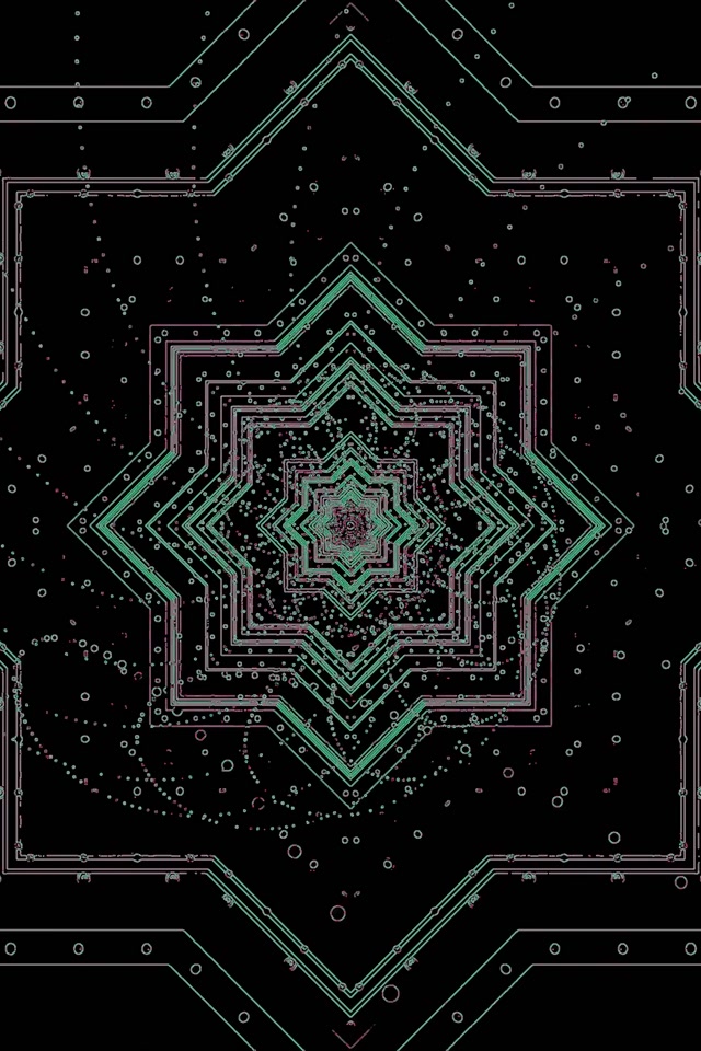 Pembezoni za Neon Kijani Nyota Mandala 60fps Screensaver 2:3 Portrait Vj Loop