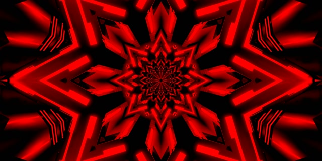 Neon Tunnel Green Star Kaleidoscope Vj Loop 2:1 Univisium 60fps Screensaver