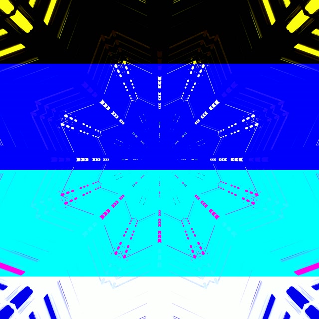 Neon Tunnel Kaleidoscope VJ Loop 1:1 Square 60fps Screensaver