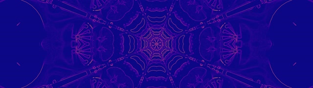 Tuneli ya Neon Zambarau Mtandao wa Buibui Kaleidoscope VJ Loop 32:9 Super Ultrawide 60fps Screensaver