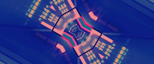 Neon Tunnel Spiraling Vortex VJ Loop 2.39:1 Cinemascope 60fps Screensaver