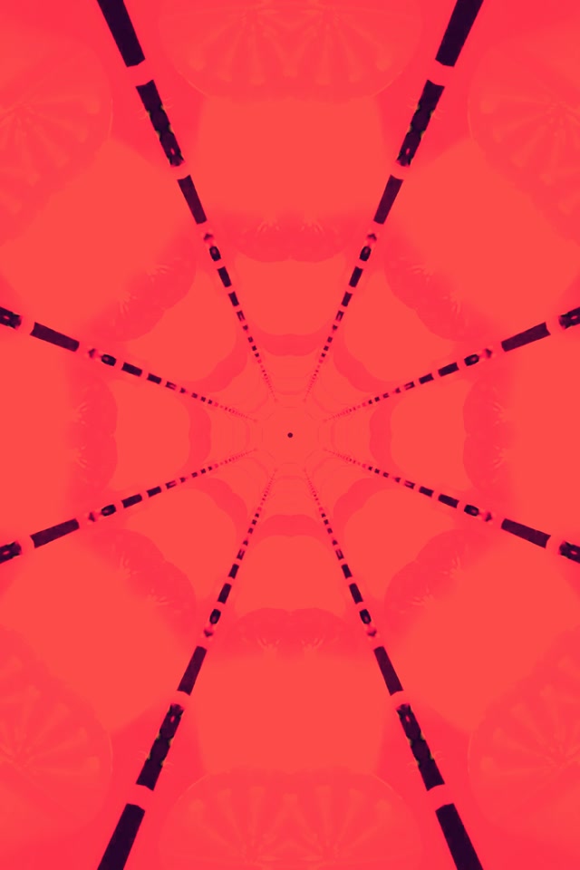 Neon Tunnel Red Spiderweb Kaleidoscope Vj Loop 2:3 Portrait 60fps Screensaver