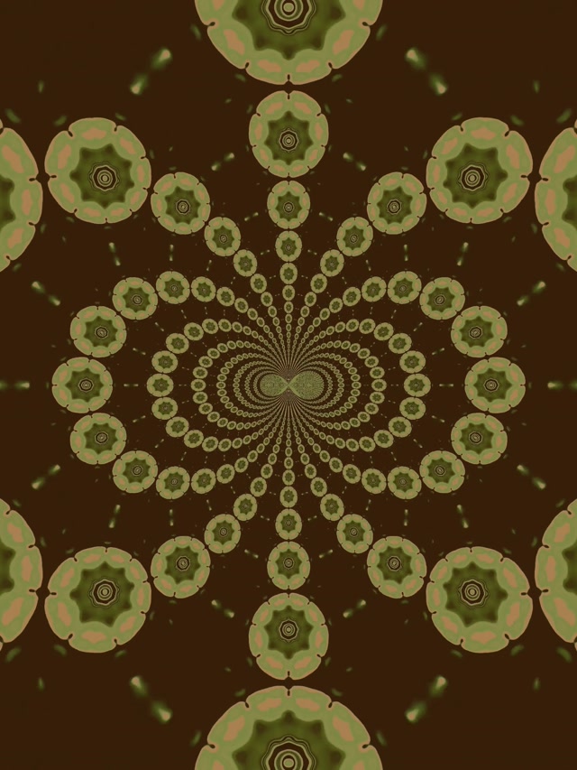 Fractal Kaleidoscope Mandala Tuneli la Neon 3:4 iPad Portrait 60fps Screensaver Vj Loop