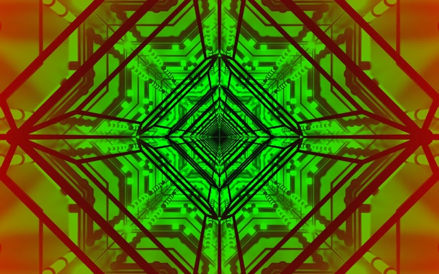 Green Red Neon Tunnel Screensaver 60fps 16:10 MacBook VJ Loop PC
