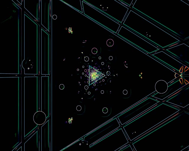 Neon Tunnel Kijani Duara Hifadhi Skrini 5:4 industrial 60fps VJ Loop