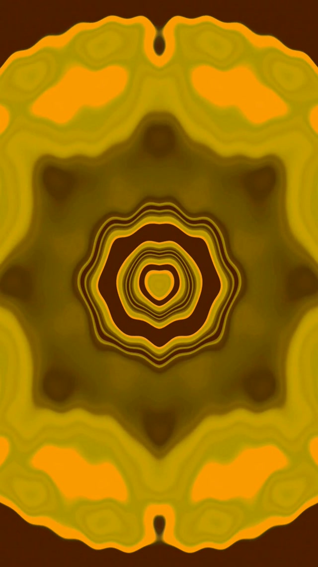 Tunnel ya Neon Golden Heart Mandala Vortex 9:16 Reels 60fps Screensaver VJ Loop