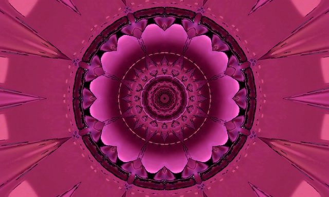 Pink Mandala Tunnel ya Neon Hifadhi ya Skrini 5:3 Wide 60fps VJLoops