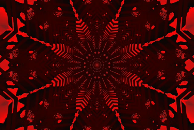 Nyekundu Tuneli la Neon Nyota Vortex VJ Loop 3:2 Surface 60fps Screensaver