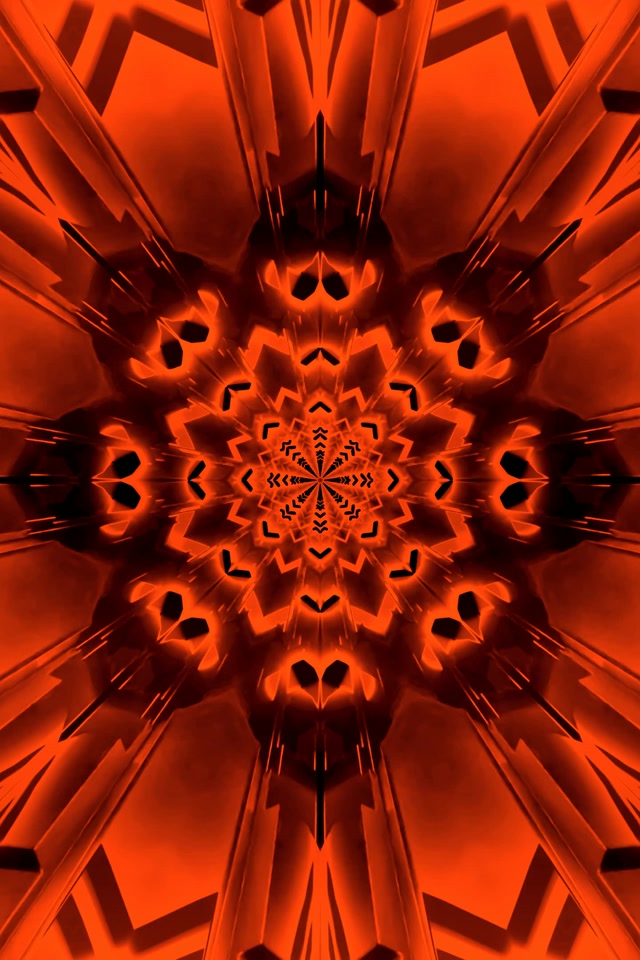 Tunnel ya Neon Nyekundu Mandala 60fps 2:3 Picha ya Foto Hifadhi ya Skrini PC VJ Loop