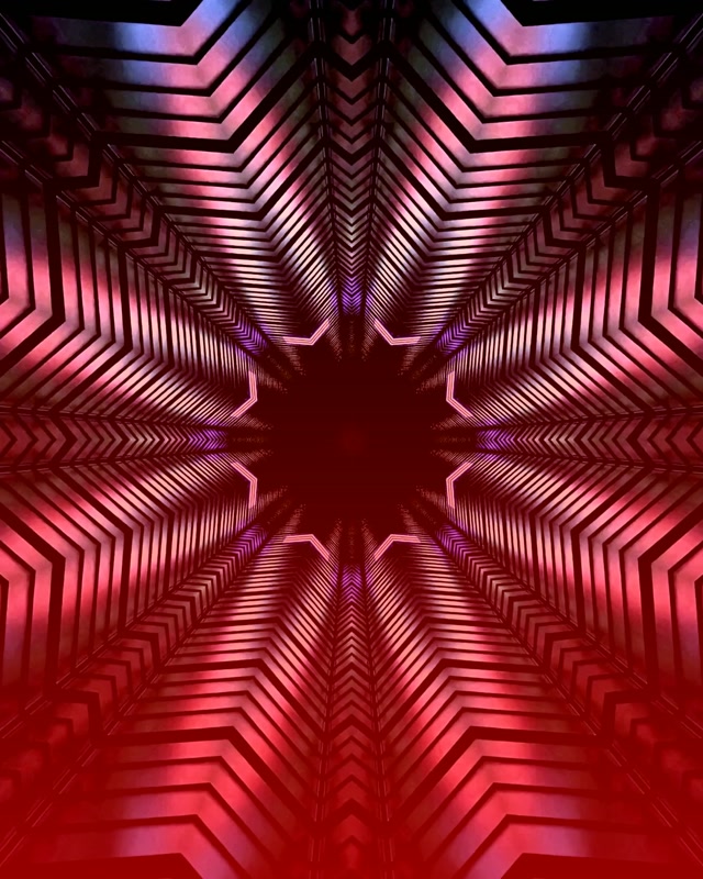 Tunnel ya Neon Kaleidoscope Nyota Vj Loop 4:5 Instagram 60fps Screensaver