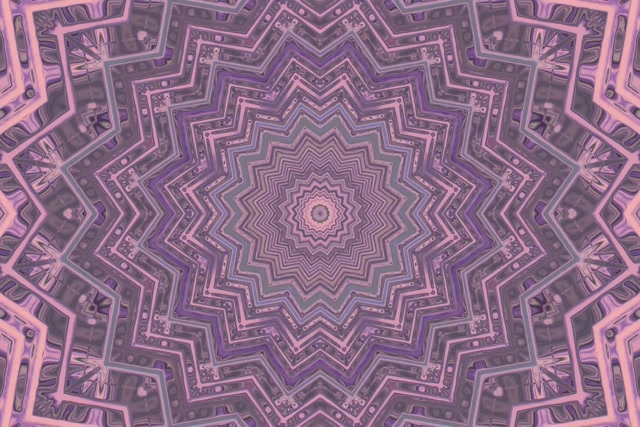 Tuneli ya Neon Urujuani Star Kaleidoscope Vj Loop 3:2 Surface 60fps Screensaver