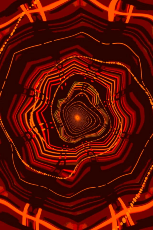 Neon Tunnel Red Spiral Vortex VJLoops 60fps 2:3 Photo Portrait Hifadhi ya Skrini