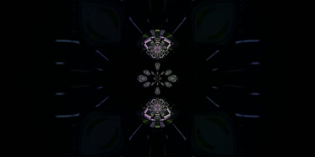 Neon Tunnel Kaleidoscope Vortex - 2:1 Univisium 60fps Screensaver Loop