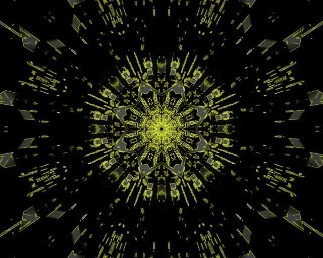 Tunnel la Neon Buluu Star Kaleidoscope Vj Loop 5:4 Industrial 60fps Screensaver