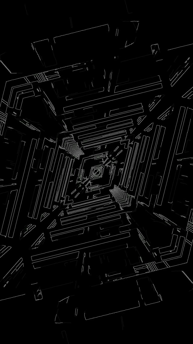Tunnel ya Neon Wireframe Sci-Fi VJ Loop 9:16 Reels 60fps Screensaver