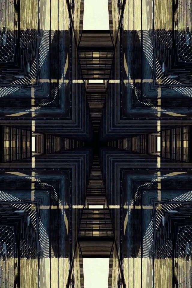 Neon Tunnel Mirrored Architecture VJLoops 2:3 Photo Portrait 60fps Hifadhi ya Skrini