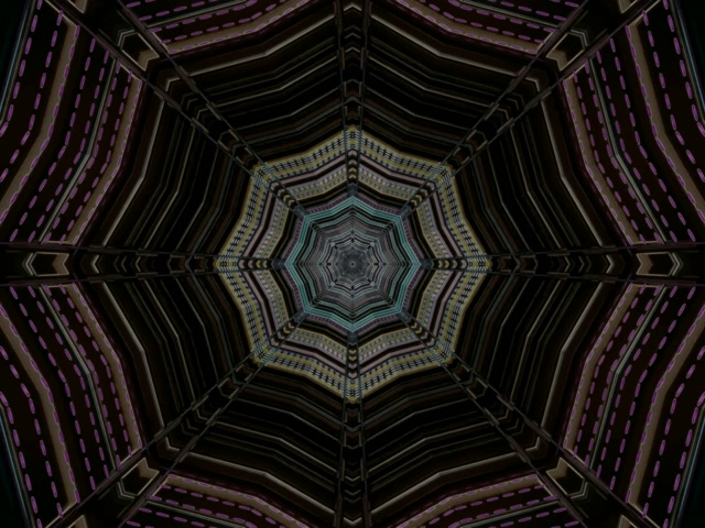 Tunnel ya Neon Octagon Giza Hifadhi ya Skrini 4:3 Classic 60fps VJLoops