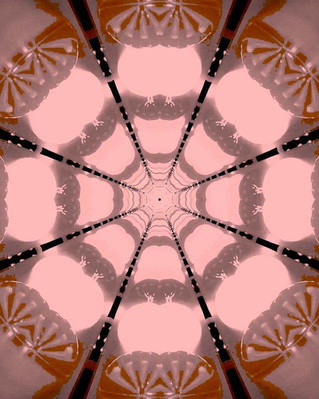 VJ Loop Tuneli la Neon Nyekundu la Kaleidoscope ya Kimbo 4:5 Instagram 60fps Hifadhi Skrini