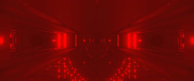 Red Neon Tunnel Glowing Floor VJLoops 2.39:1 Cinemascope 60fps Hifadhi ya Skrini