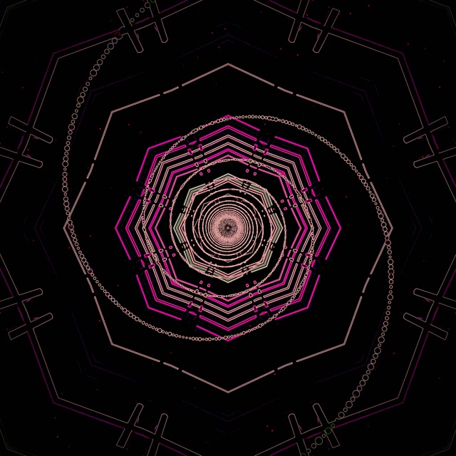 Pembezoni za Neon Octagon Vortex Vj Loop 1:1 Mraba 60fps Screensaver