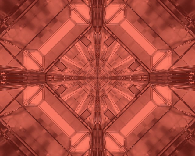 VJ loop Tuneli ya Neon Nyekundu Kaleidoscope Star Burst 5:4 industrial 60fps hifadhi skrini