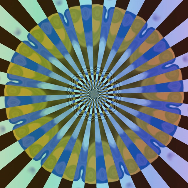 Tuneli la Neon Spiral Sunburst Buluu Dhahabu 1:1 Mraba 60fps Screensaver Vj Loop