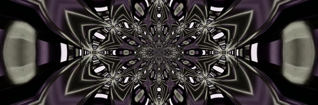 Tunnel ya Neon Fractal Kaleidoscope Burst 3:1 Triple Wide 60fps Screensaver Vj Loop