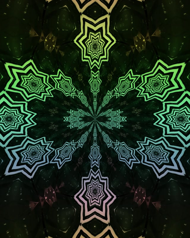 Neon Tunnel Fractal Kaleidoscope Nyota Mlipuko VJLoops 4:5 Instagram 60fps Screensaver